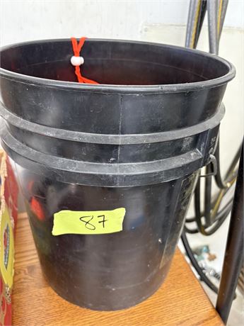 Bucket with Safety Vest and Knee Pads