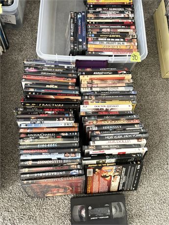 Tote of DVDs