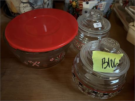 Glass Jars and Bowls with Lids