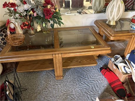 Vintage Coffee Table and End Tables Set