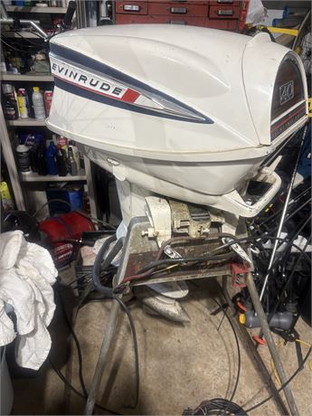1969 Evinrude 40 HP Short Shaft Electric (Stand NOT Included)